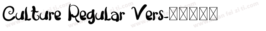 Culture Regular Vers字体转换